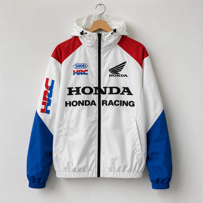 Honda Racing HRC Lightweight Hooded Windbreaker Jacket