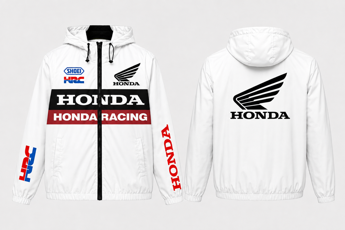 Honda Racing HRC Lightweight Hooded Windbreaker Jacket