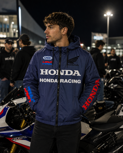 Honda Racing HRC Lightweight Hooded Windbreaker Jacket