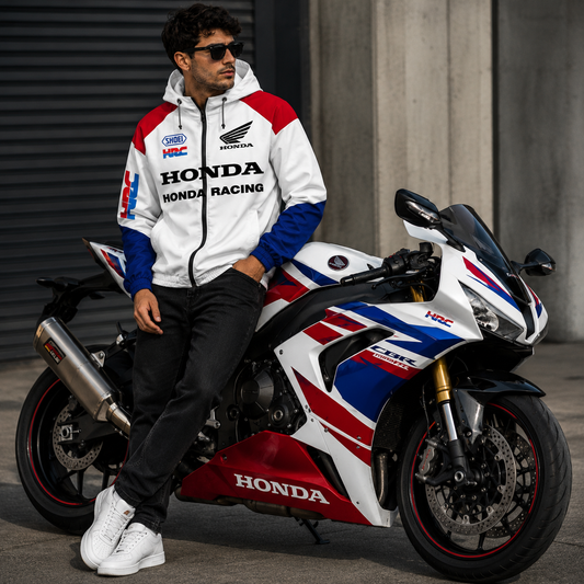 Honda Racing HRC Lightweight Hooded Windbreaker Jacket