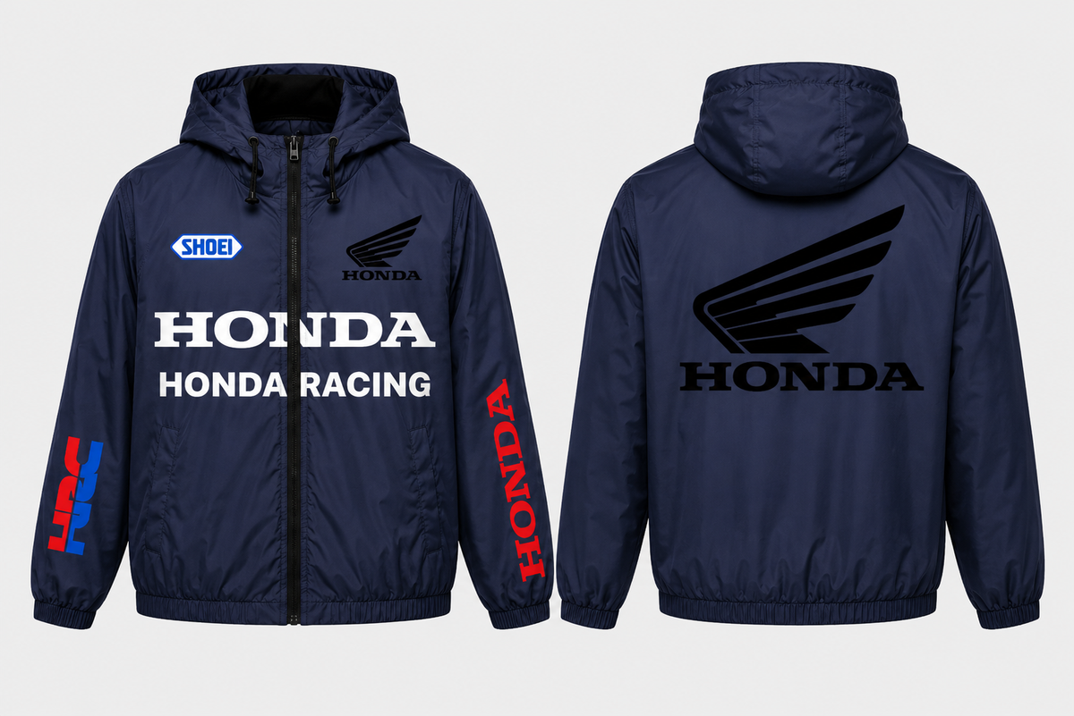 Honda Racing HRC Lightweight Hooded Windbreaker Jacket
