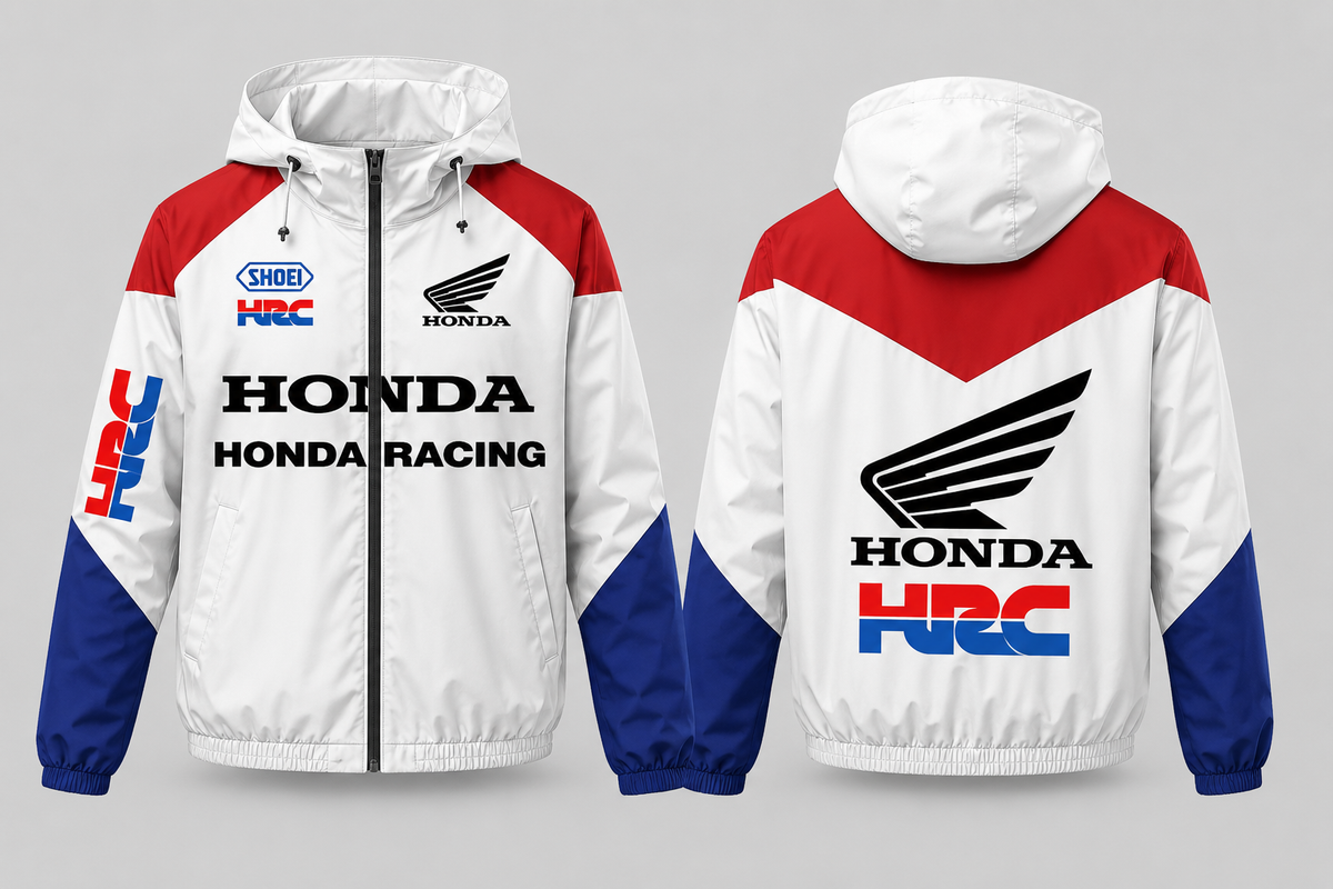 Honda Racing HRC Lightweight Hooded Windbreaker Jacket