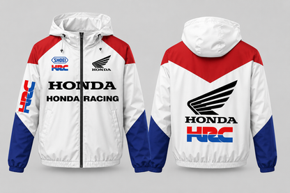 Honda Racing HRC Lightweight Hooded Windbreaker Jacket