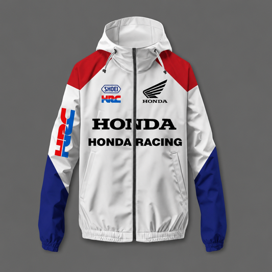 Honda Racing HRC Lightweight Hooded Windbreaker Jacket