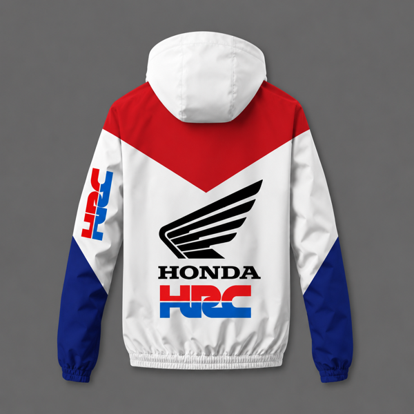 Honda Racing HRC Lightweight Hooded Windbreaker Jacket