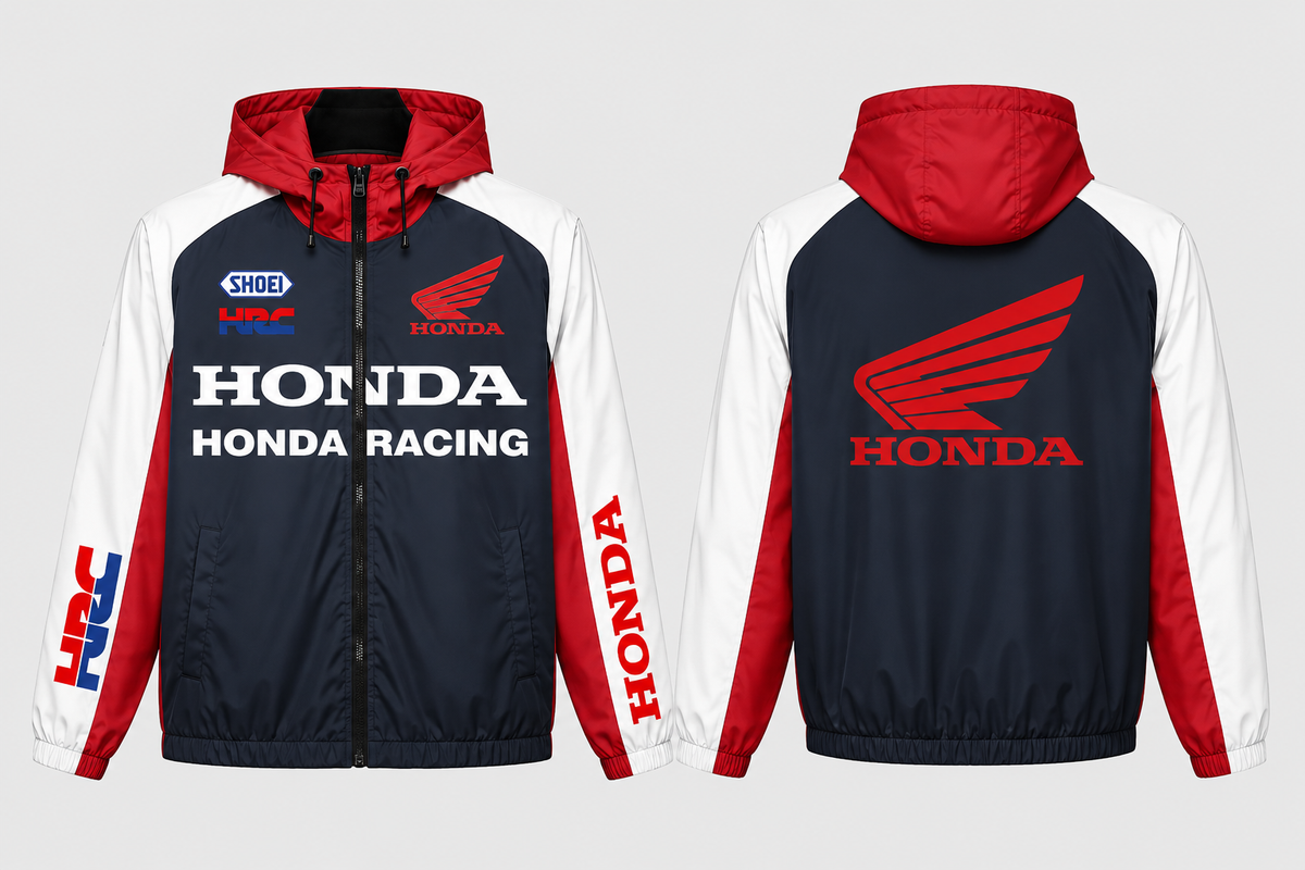 Honda Racing HRC Lightweight Hooded Windbreaker Jacket