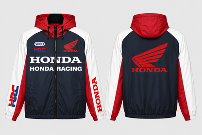 Honda Racing HRC Lightweight Hooded Windbreaker Jacket