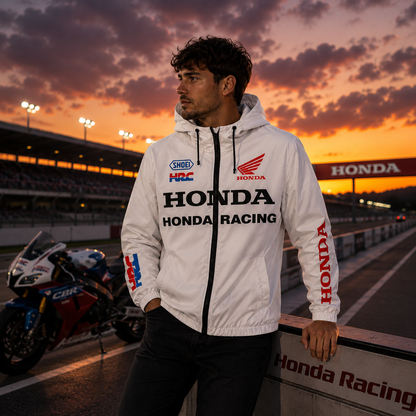 Honda Racing HRC Lightweight Hooded Windbreaker Jacket