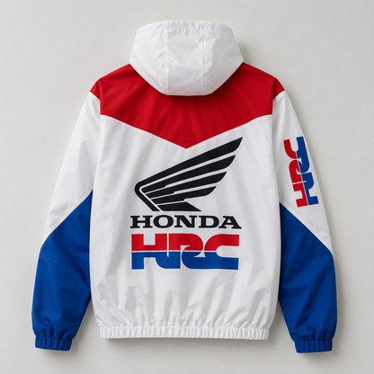 Honda Racing HRC Lightweight Hooded Windbreaker Jacket